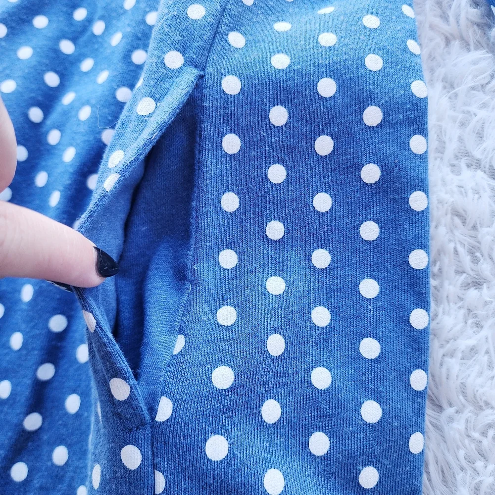 Gaps Kids Cascade Ruffle‎ Blue Polka Dot Dress